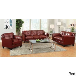 Furniture Of America Pierson Double Stitched Leatherette 3 piece Furniture Set