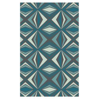 Malene b Voyages Charcoal Gray/Teal  Rug VOY56 Rug Size 2 x 3