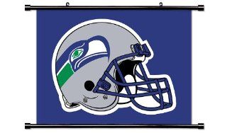 Seattle Seahawks NFL Football Team Fabric Wall Scroll Poster (32 x 24) Inches   Prints