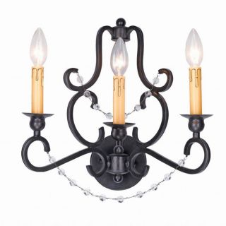 Orleans 3 Light Black Iron Wall Sconce
