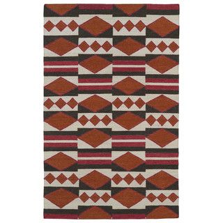 Flatweave Tribeca Orange Wool Rug (2 X 3)