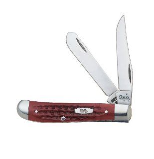 Case Cutlery 784 Case Pocket Worn Old Red Mini Trapper Pocket Knife with Stainless Steel Blades, Old Red Bone   Pocketknives  