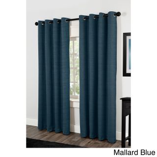 Amalgamated Textiles Inc. Raw Silk Thermal Insulated Grommet Top 84 Inch Curtain Panel Pair Blue Size 54 x 84