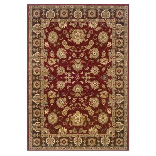 Lnr Home Adana Red/brown Plush Indoor Rectangle Area Rug 92 X 126