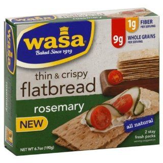 Wasa Thin and Crispy Rosemary Flatbread, 6.7 Ounce    10 per case.  Flatbread Crackers  Grocery & Gourmet Food