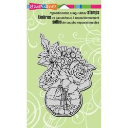 Stampendous Cling Rubber Stamp 4 X6 Sheet   Bowl Bouquet