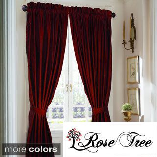 Rose Tree Majesty Faux Silk 84 Inch Curtain Panel Pair