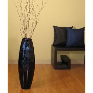 Lacquer Cylinder 28 inch Floor Vase And Branches