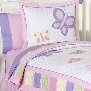 Sweet Jojo Designs Sweet Jojo Designs Girls Butterfly 3 piece Full/queen Comforter Set Pink Size Full  Queen