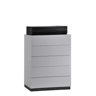 Global Furniture Usa Silver Line And Zebra Grey Chest Grey Size 5 drawer