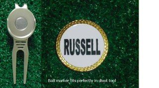 Gatormade Personalized Golf Ball Marker & Divot Tool Russell  Sports & Outdoors
