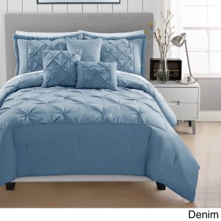 Demi 6 piece Polyester Pintuck Comforter Set