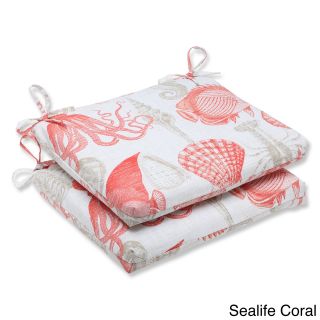 Pillow Perfect Sealife Squared Corners Outdoor Seat Cushion (set Of 2)