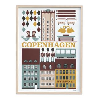 ferm LIVING Copenhagen Framed Vintage Advertisement 601 Size Small