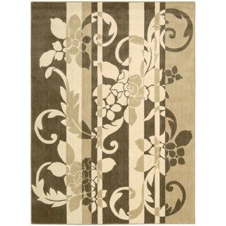 Somerset Floral Brown/ Ivory Area Rug (2 X 29)