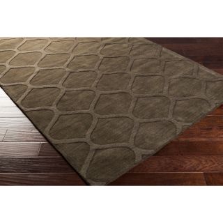 Hand Loomed Exeter Casual Solid Tone on tone Moroccan Trellis Wool Area Rugs (5 X 8)