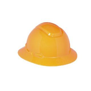 3M Full Brim Hard Hat H 806R, 4 Point Ratchet Suspension, Orange Hardhats