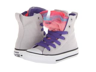 Converse Kids Chuck Taylor All Star Party Hi Girls Shoes (Gray)