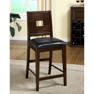 Furniture Of America Azora Dark Walnut Counter Height Chairs (set Of 2)
