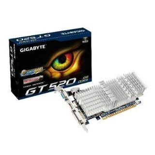 Selected GeForce GT520 DDR3 1GB Silent By Gigabyte Technology Computers & Accessories