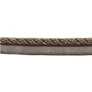 3/8'' Lip Cord Black/Taupe By The Yard