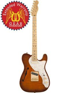 Fender Select Thinline Telecaster with Gold Hardware, Birdseye Maple Fingerboard, Violin Burst with Gear Guardian Extended Warranty Musical Instruments