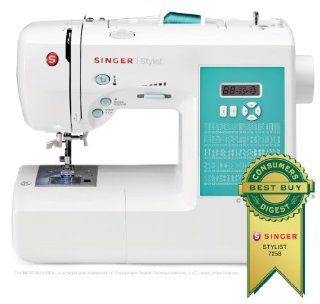 SINGER 7258 Stylist Award Winning 100 Stitch Computerized Sewing Machine with DVD, 10 Presser Feet, Metal Frame, and More