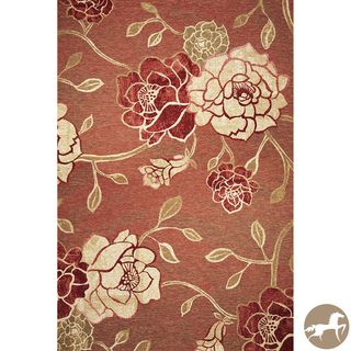 Christopher Knight Home Brick Red Flora Area Rug (81 X 112)
