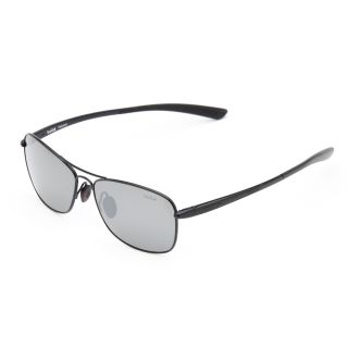 Bolle Mens Ventura Shiny Black Aviator Sunglasses