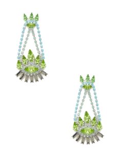 Gabby Multicolor Crystal Cluster Earrings by Courtney Lee Collection
