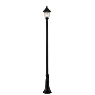 Z lite Black Tall Embellished 3 light Outdoor Post Light