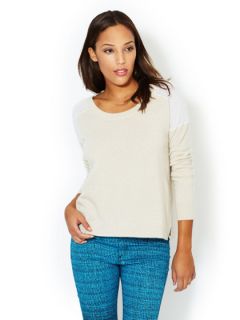 Contrast Mesh Cashmere Pullover by Qi Cashmere