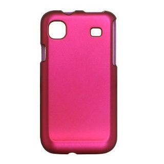 Samsung Vibrant T959 Crystal Rubberized Case   Hot Pink Cell Phones & Accessories