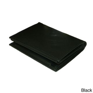 Hollywood Tag Black Leather Bi fold Wallet