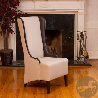 Christopher Knight Home Bacall High back Natural Fabric Chair