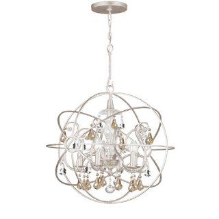 Crystorama Lighting 9026 OS GS MWP Chandelier, Olde Silver   Close To Ceiling Light Fixtures  