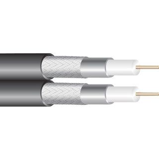 Forza 41176 Dual Rg6 Coaxial Cables 500 Ft (Copper Clad Steel Black) Electronics