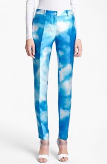 Michael Kors 'Samantha' Digital Print Skinny Shantung Pants