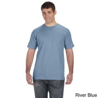 Anvil Mens Organic Cotton Short sleeve Crew neck T shirt Blue Size XXL