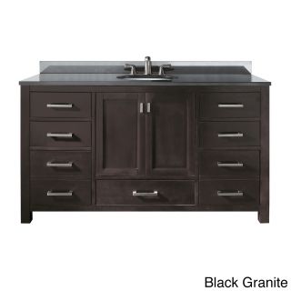 Avanity Modero 60 inch Single Vanity In Espresso Finish With Sink And Top