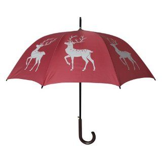 The San Francisco Umbrella Company Walking Stick Rain Umbrella, Reindeer Pink and White  Pet Memorial Products 