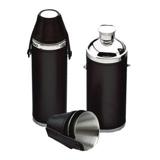 Stainless Steel Black Hunters 10 ounce Flask