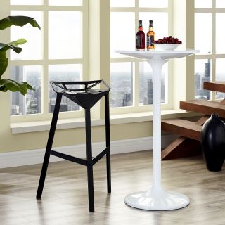 Launch Black Bar Stool Stacking Chair