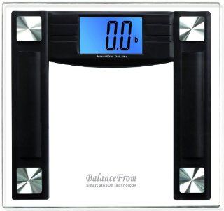 BalanceFrom High Accuracy Digital Bathroom Scale with 4.3" Extra Large Cool Blue Backlight Display and "Smart Step On" Technology [NEWEST VERSION] (Silver) Health & Personal Care