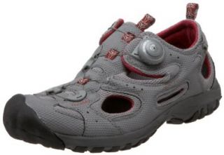 TrekSta Women's T804 Kisatchie II Water Shoe,Gray/Wine,5.5 M US Shoes