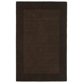 Borders Hand tufted Brown Wool Rug (50 X 79)