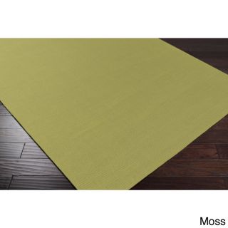 Surya Carpet, Inc. Hand loomed Tatum Solid Wool Area Rug (9 X 13) Green Size 9 x 13