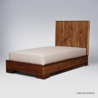 ducduc Morgan Bed MorgTB/MorgFB Size Full, Wood Finish Natural Walnut