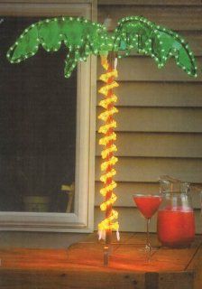 30" Tropical Lighted Holographic Rope Light Outdoor Palm Tree Yard Decoration  Yard Art  Patio, Lawn & Garden
