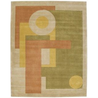 Dimensions Green Wool Area Rug (8 X 11)